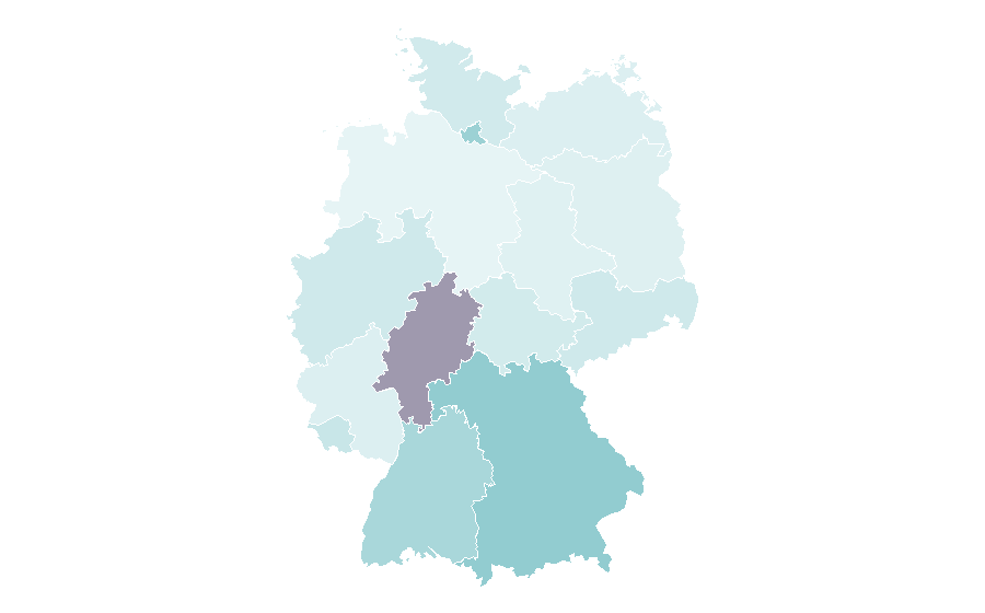 Affinity by region — Erlang (programming language), Germany