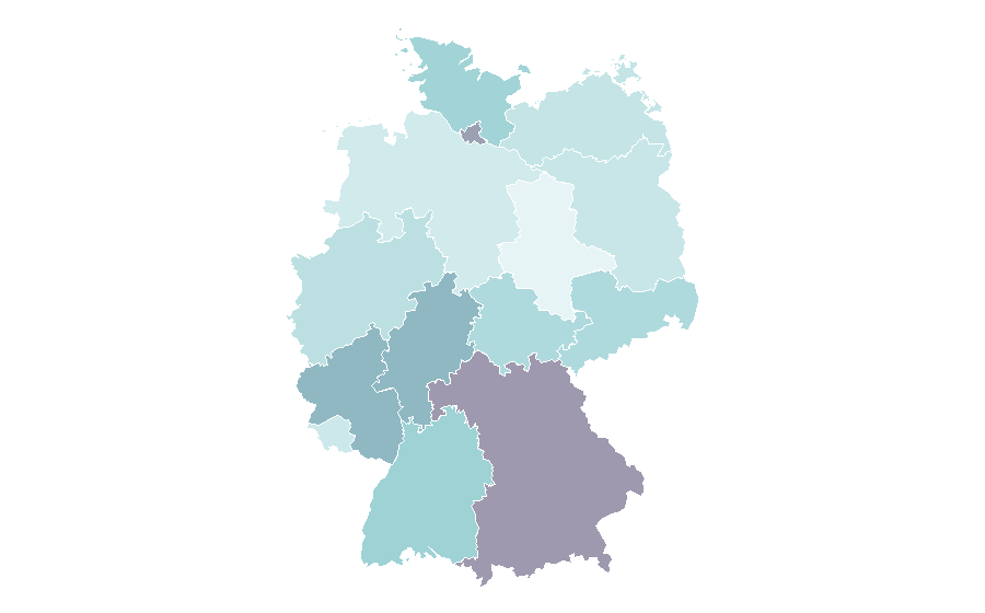 Affinity by region — Ernest Hemingway, Germany