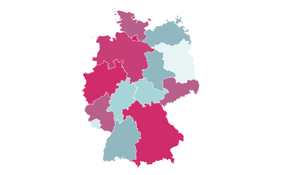 Affinity by region — Esotericism, Germany
