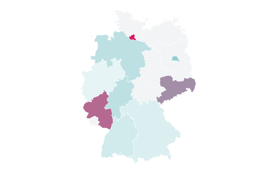 Affinity by region — Este, Veneto, Germany