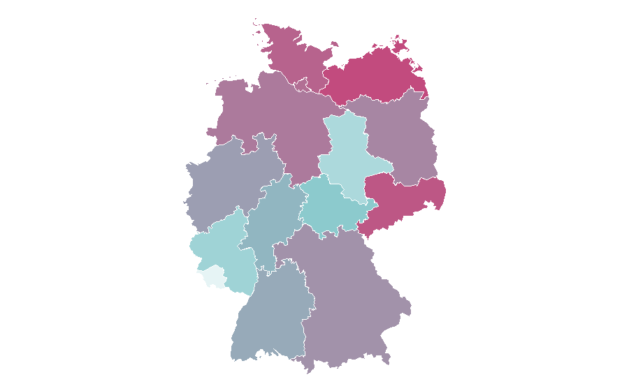 Affinity by region — Estonia, Germany
