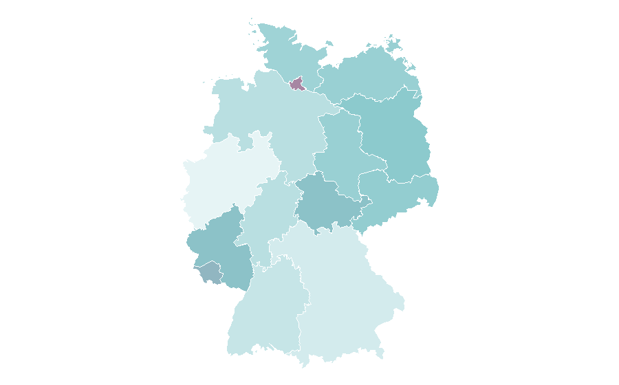 Affinity by region — Ethical banking, Germany