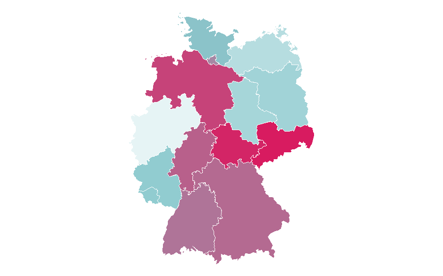Affinität nach Region — Eurodance, Deutschland