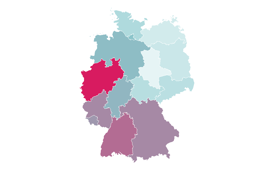 Affinity by region — European Law Students' Association, Germany