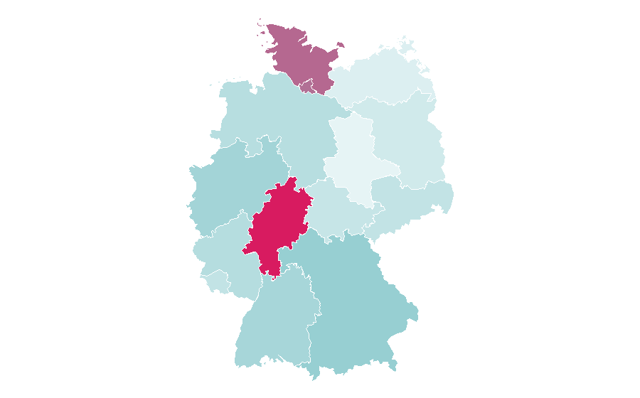 Affinity by region — European Space Agency, Germany