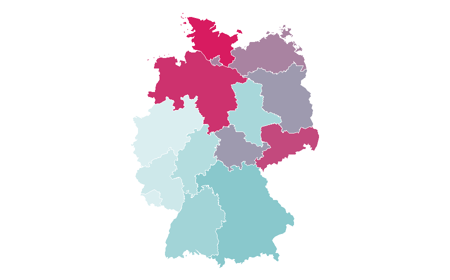 Affinité par région — Eurovision Song Contest, Allemagne