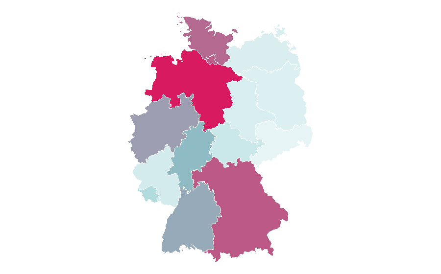 Affinity by region — Evening gown, Germany