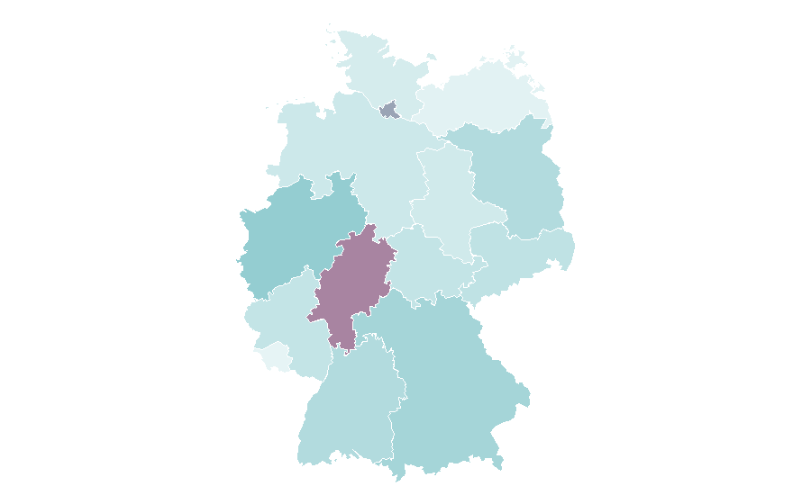 Affinity by region — FA Cup, Germany