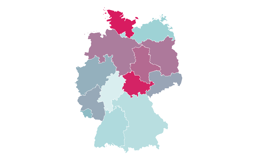 Affinity by region — Faber Lotto, Germany