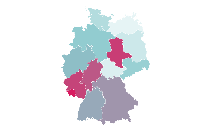 Affinité par région — Faces (band), Allemagne