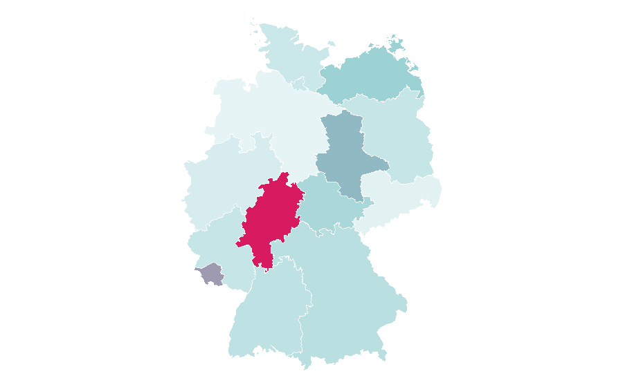 Affinité par région — Facial hair, Allemagne