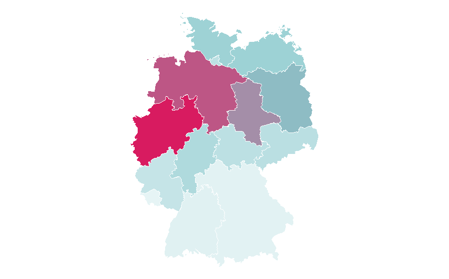 Affinity by region — Family (biology), Germany