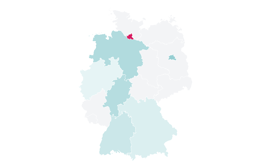 Affinity by region — Family caregivers, Germany