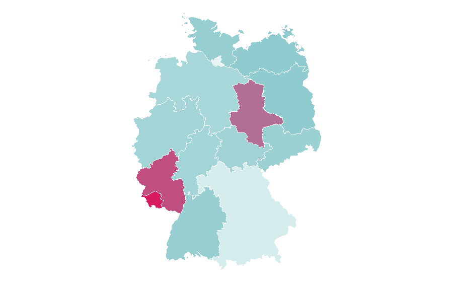 Affinity by region — FamilySearch, Germany