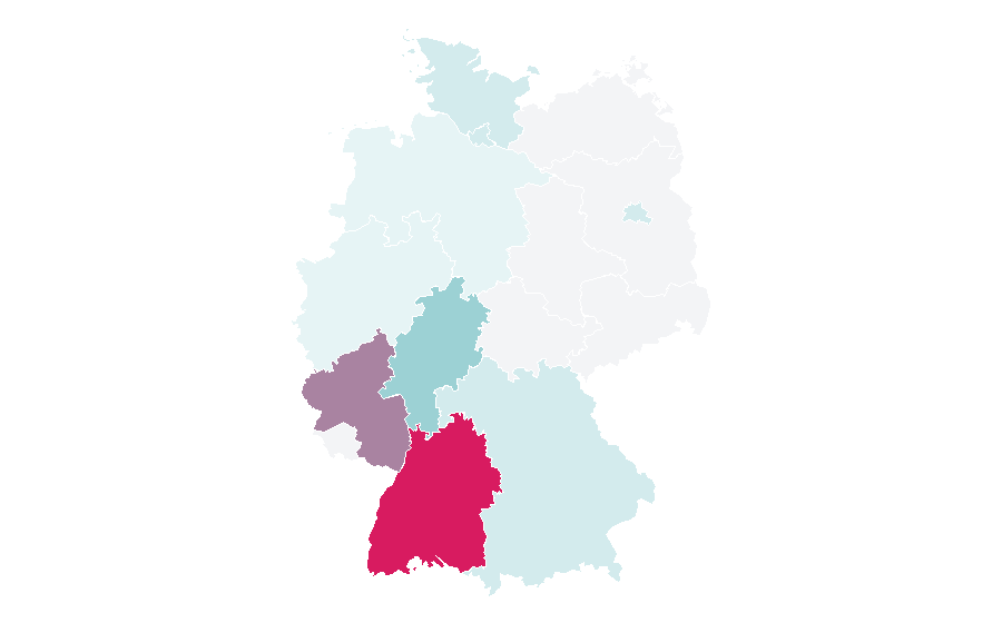 Affinity by region — Fédération Française du Bâtiment, Germany