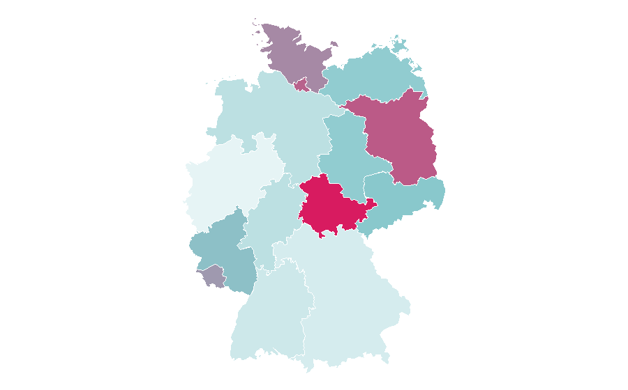 Affinity by region — Fell running, Germany