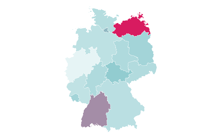 Affinity by region — Feminist movement, Germany