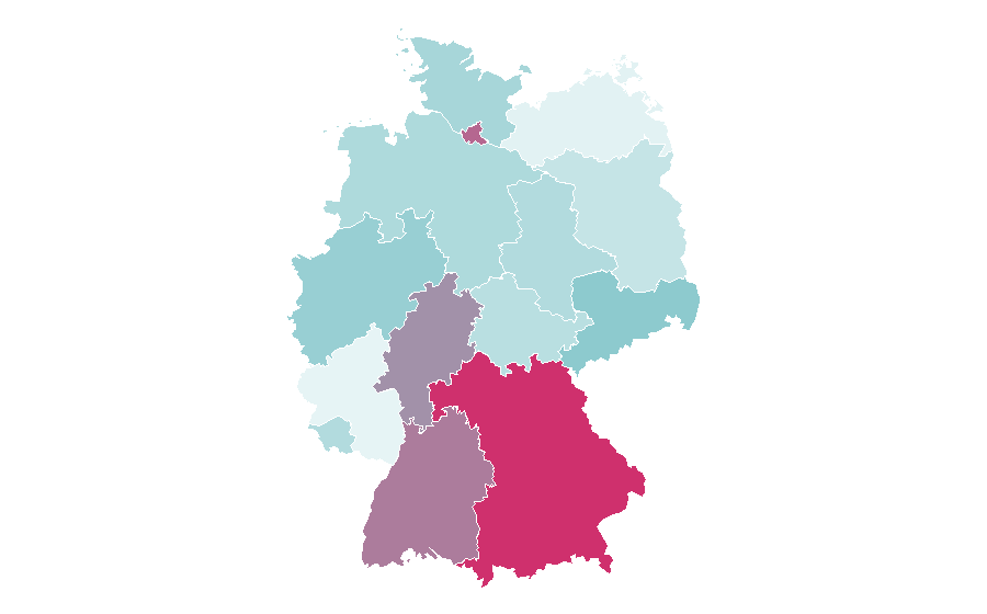 Affinity by region — Feng shui, Germany