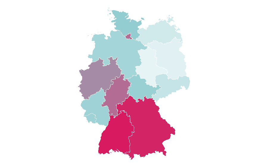 Affinity by region — Fey (singer), Germany