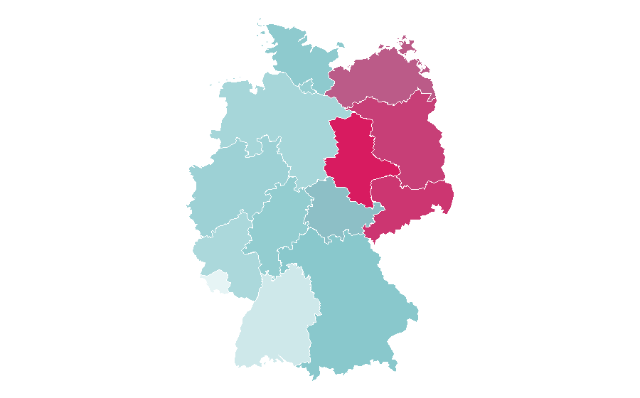 Affinity by region — Financial institution, Germany
