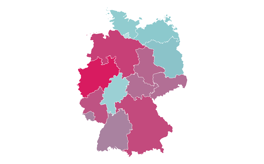 Affinity by region — First date, Germany