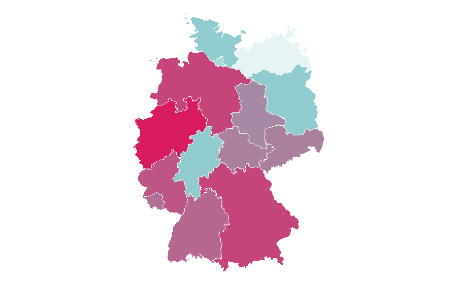 Affinity by region — First Dates, Germany
