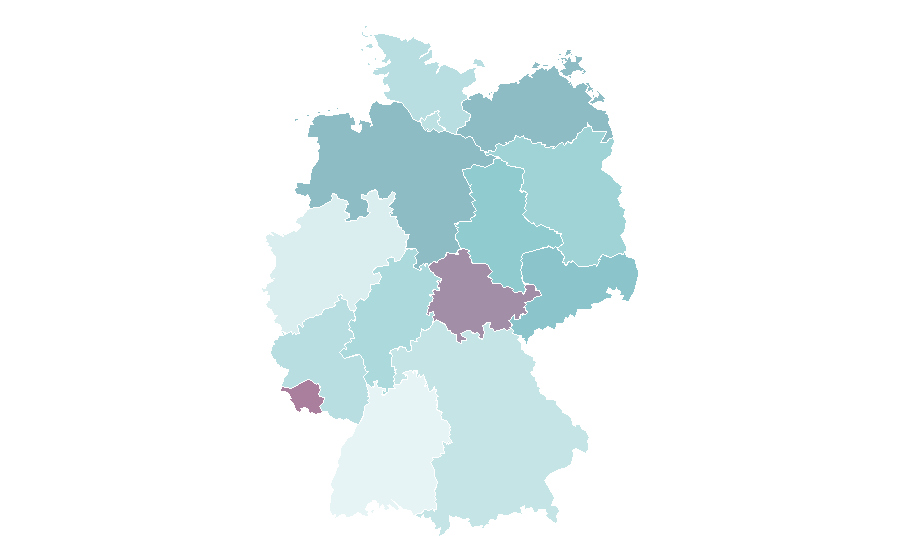Affinity by region — Folk rock, Germany