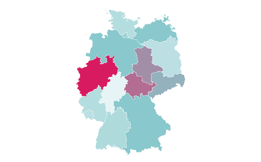 Affinity by region — Food preservation, Germany