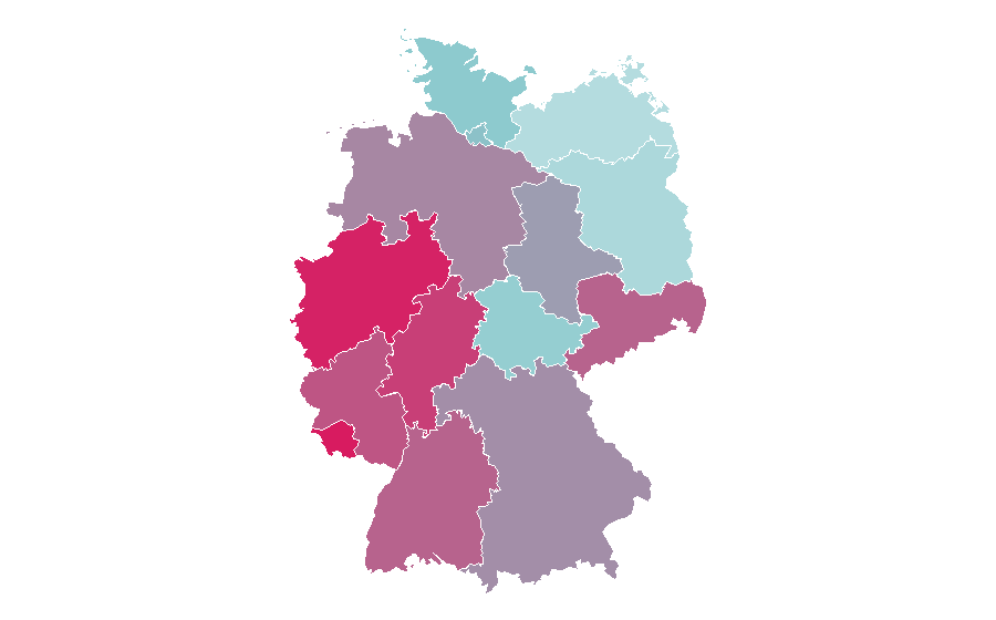 Affinity by region — Ford Focus (third generation), Germany