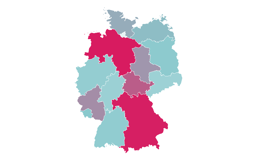 Affinity by region — Forsthaus Falkenau, Germany