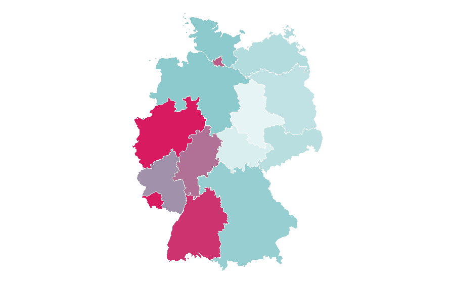 Affinity by region — France national football team, Germany