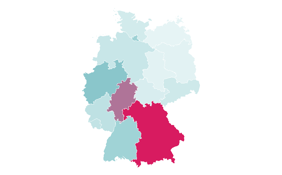 Affinity by region — Fred (footballer), Germany