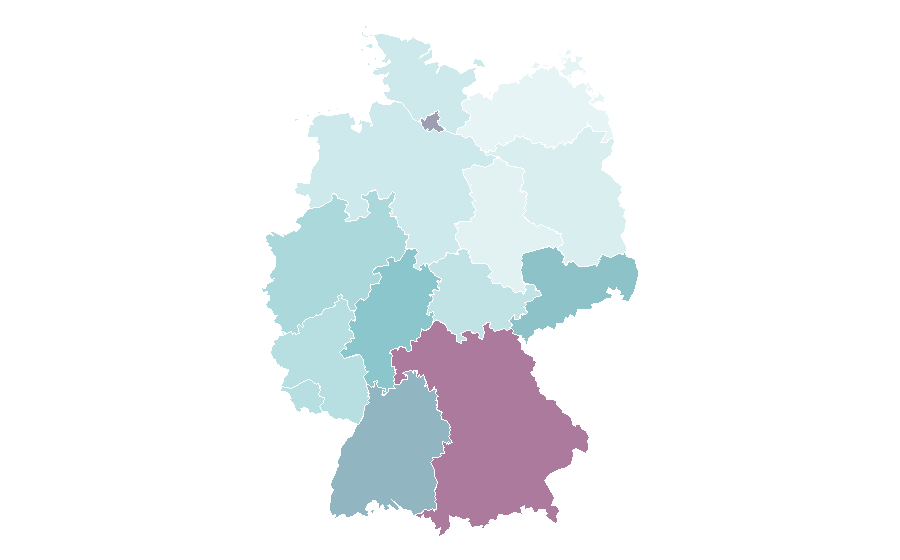 Affinity by region — Free solo climbing, Germany