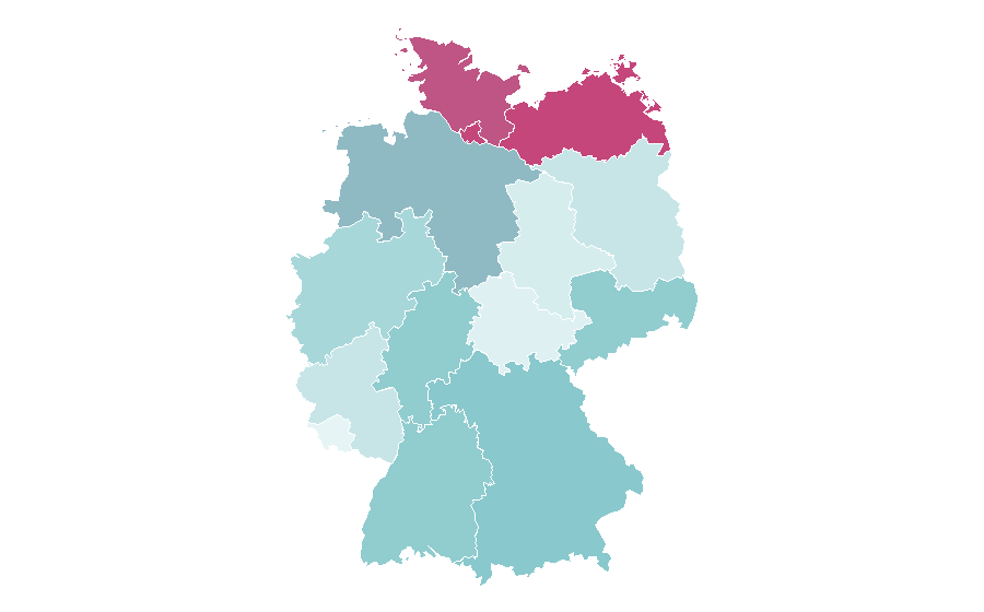 Affinity by region — Freediving, Germany