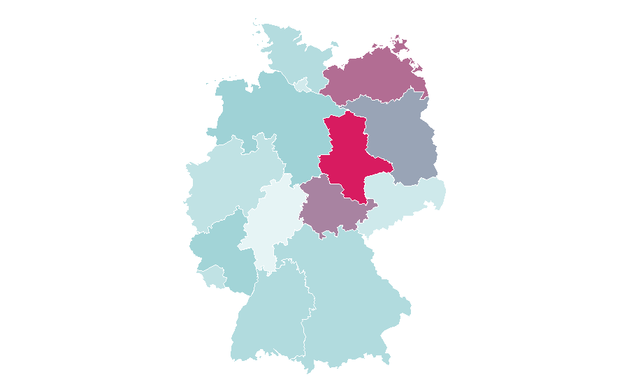 Affinité par région — Freestyle swimming, Allemagne