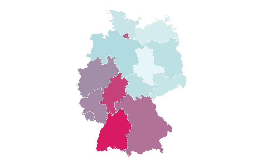 Affinity by region — French Riviera, Germany
