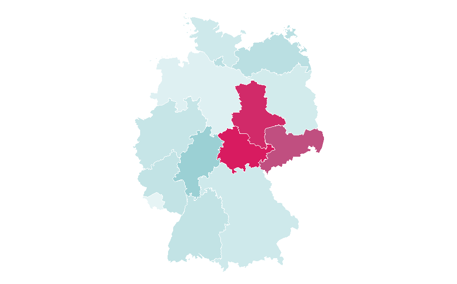 Affinity by region — Friedrich Nietzsche, Germany