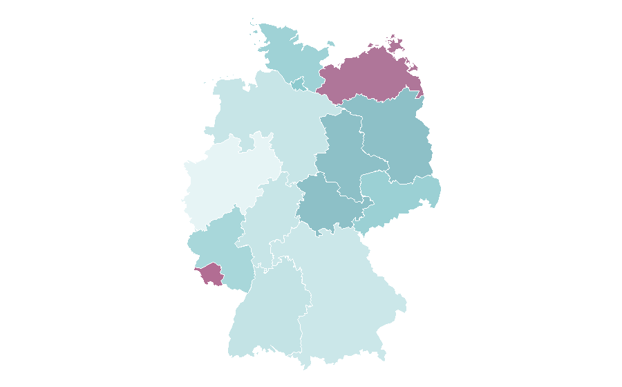 Affinity by region — Galician language, Germany