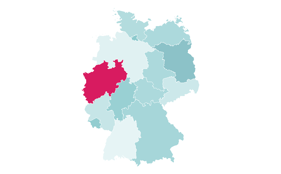 Affinity by region — Games played, Germany