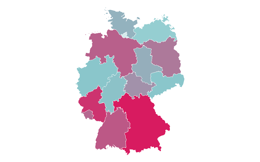 Affinité par région — Garden design, Allemagne