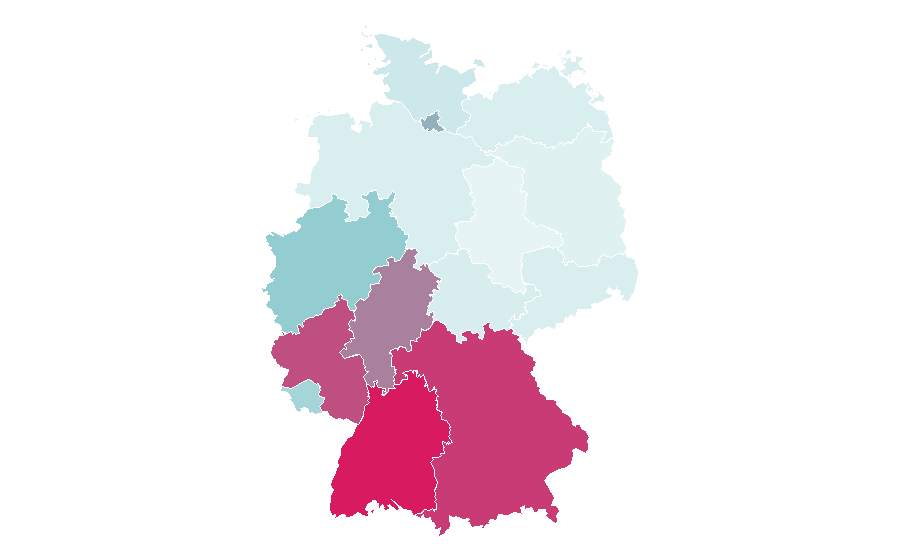 Affinity by region — Gault Millau, Germany