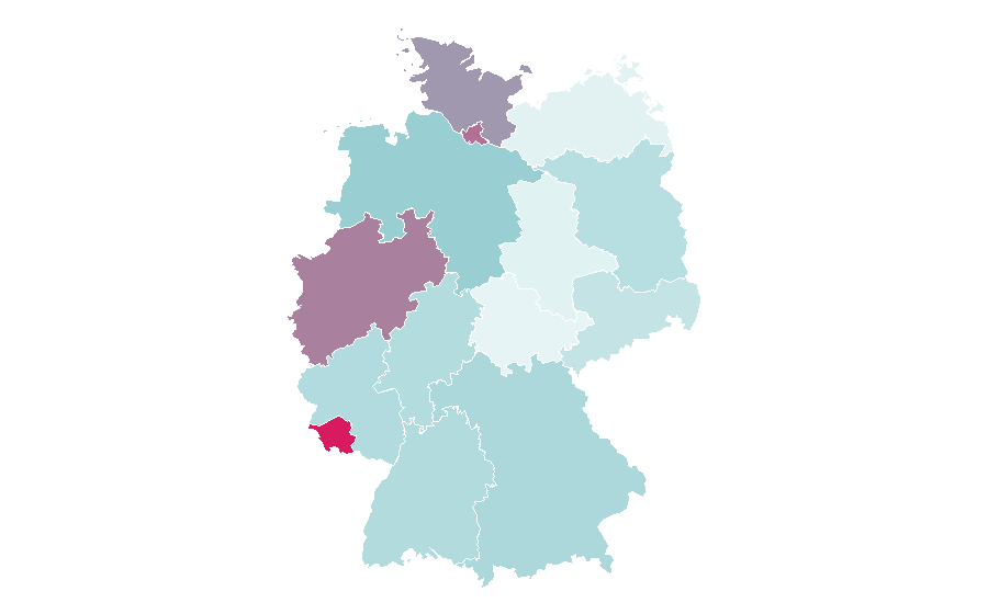 Affinity by region — Gazeta Wyborcza, Germany