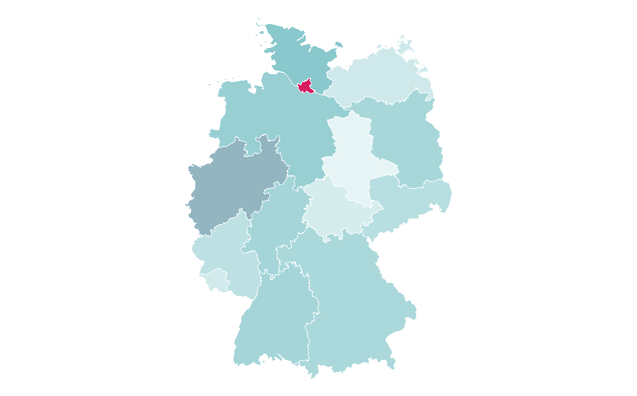 Afinidad por región — Gemischtes Hack, Alemania