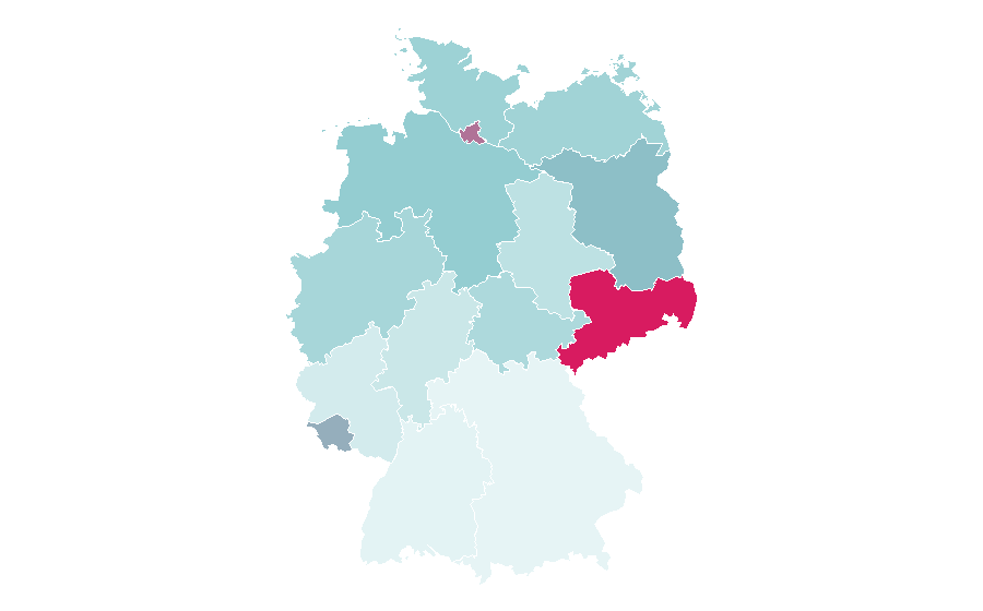 Affinity by region — Gender identity, Germany
