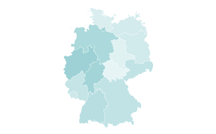 Affinity by region — Gender studies, Germany