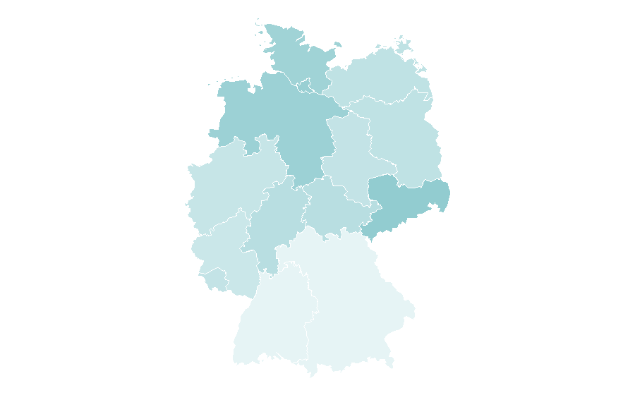 Affinity by region — Genderqueer, Germany
