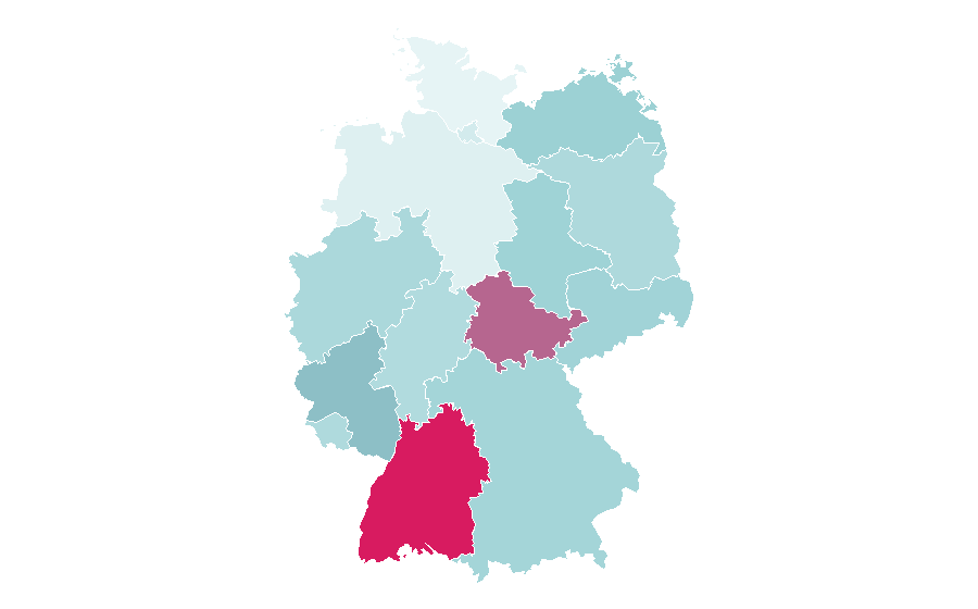 Affinity by region — Genetic engineering, Germany