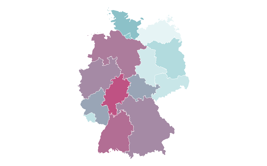 Affinity by region — Geology, Germany