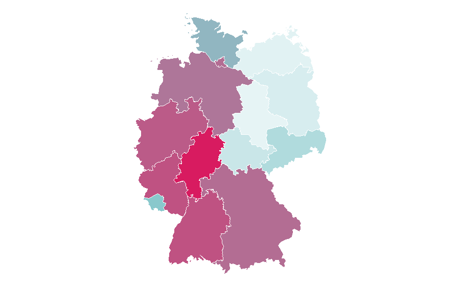 Affinity by region — George W. Bush, Germany
