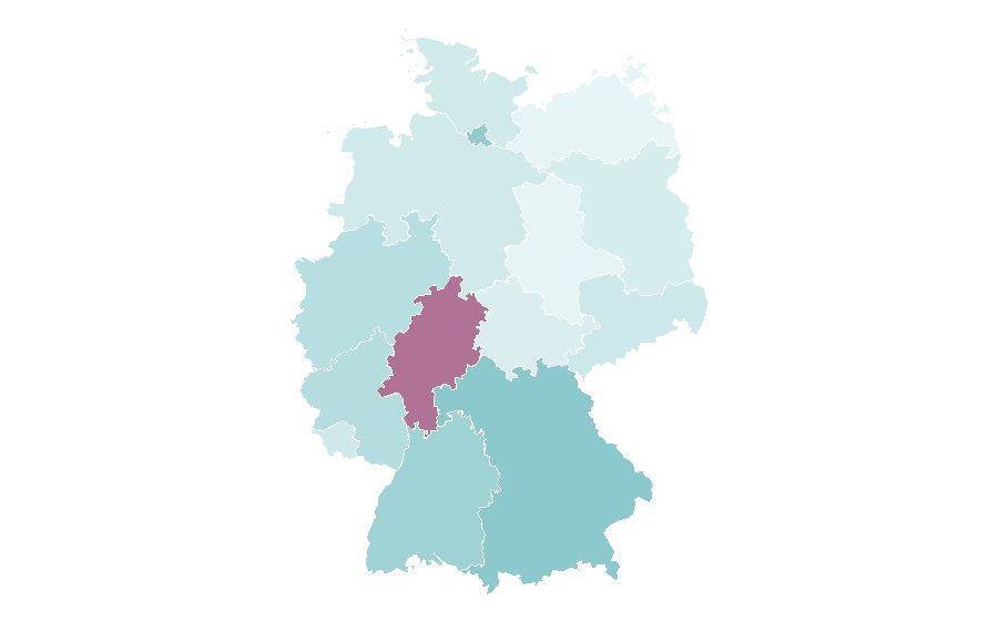 Affinity by region — Georgia (U.S. state), Germany